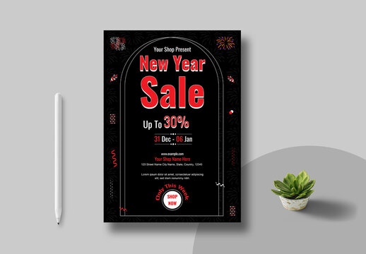 New Year Sale Weekend Flyer Layout