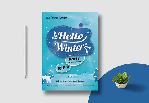 Winter Flyer Template Layout