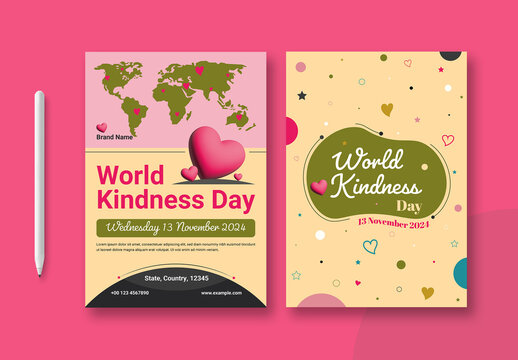 World Kindness Day Flyer Template Layout