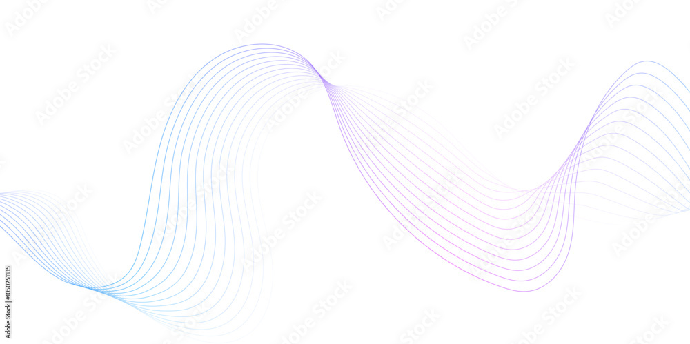 Wall mural white wave curve lines banner background design. abstract soft wave lines dynamic flowing perpall li