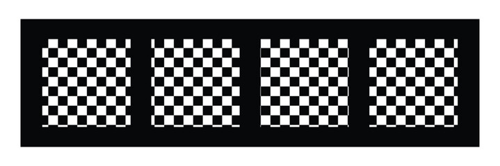 Blank photo booth strip template. Clipart image.