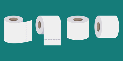 Toilet paper flat icon. Modern flat icon vector set
