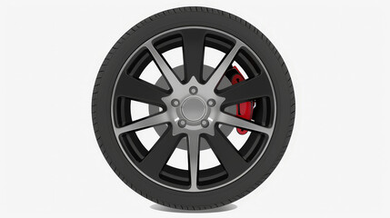 Obraz premium tire, car wheel isolated on white