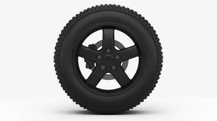 Fototapeta premium tire, car wheel isolated on white