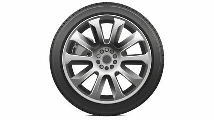 Fototapeta premium tire, car wheel isolated on white