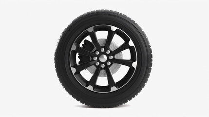 Obraz premium tire, car wheel isolated on white