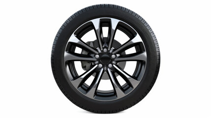 tire, car wheel isolated on white