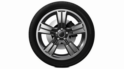 Fototapeta premium tire, car wheel isolated on white
