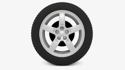 Obraz premium tire, car wheel isolated on white