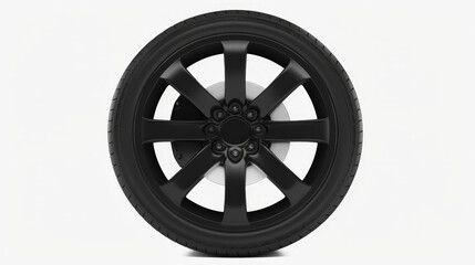 Fototapeta premium tire, car wheel isolated on white