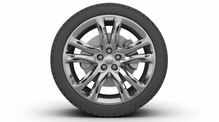 Obraz premium tire, car wheel isolated on white