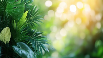 Lush Jungle with Diverse Biodiversity Close Up