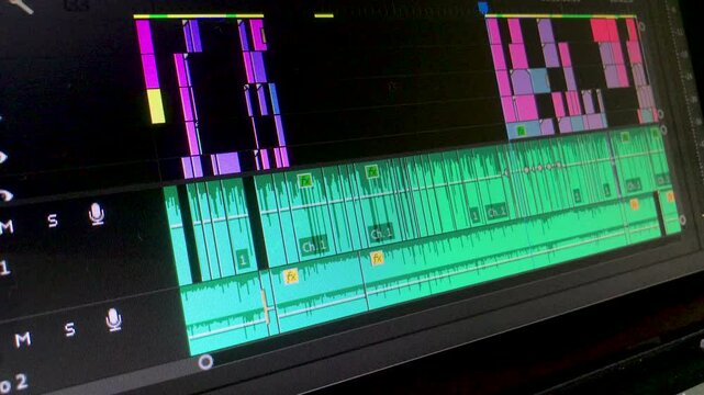vedio edit timeline close up 4k