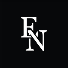 EN letter logo concept isolated on white background. NE Logo
