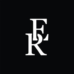 ER letter logo concept isolated on white background. RE Logo
