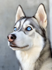 A portrait of a Siberian Husky