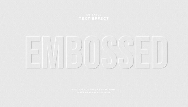 Embossed paper editable text effect