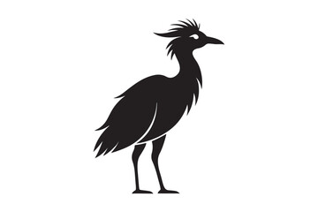 Fototapeta premium Cattle Egret Silhouette Vector Illustration - Perfect for T-Shirts, Hoodies & Print Decor