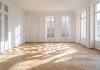 Obraz premium Empty Room with Windows.