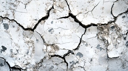 Obraz premium Cracked White Wall Texture