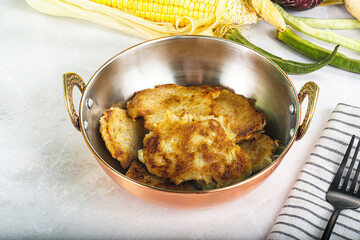 Tasty golden potato hash brown