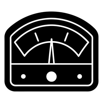 recommend clip art: ampere meter silhouette vector on white background