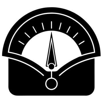 recommend clip art: ampere meter silhouette vector on white background