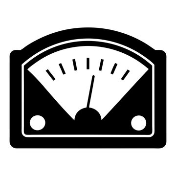 recommend clip art: ampere meter silhouette vector on white background
