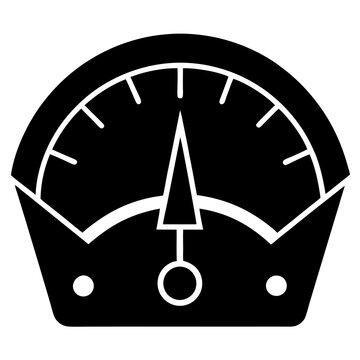 recommend clip art: ampere meter silhouette vector on white background
