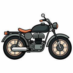 Obraz premium Royal Enfield motorcycle vector Illustration on a white background 
