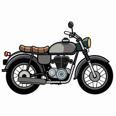Fototapeta premium Royal Enfield motorcycle vector Illustration on a white background 