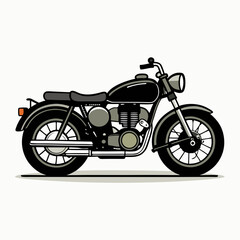Obraz premium Royal Enfield motorcycle vector Illustration on a white background 