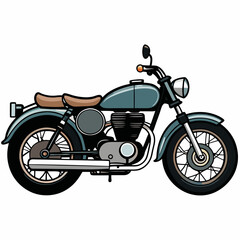Royal Enfield motorcycle vector Illustration on a white background 