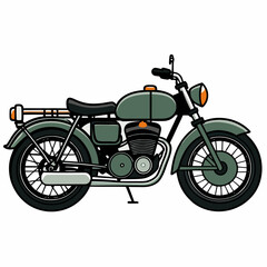 Royal Enfield motorcycle vector Illustration on a white background 