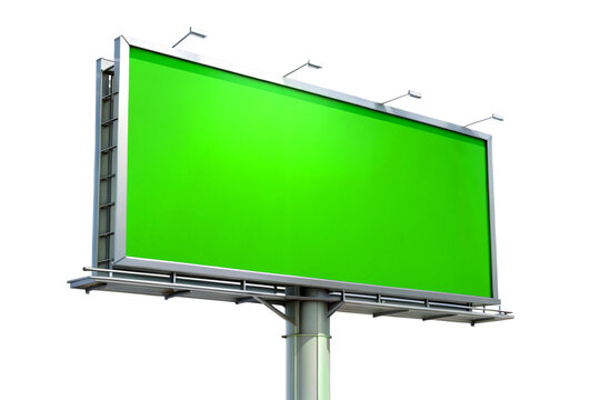 recommend clip art: Green screen billboard  isolated on white background
