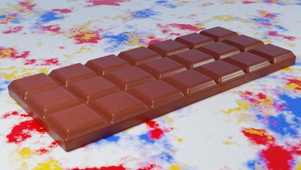 Braune Schokolade am Tisch 2