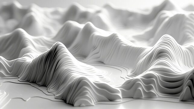 White abstract background. Stylish wavy texture. Hilly background with light design. Abstract wallpaper for advertising