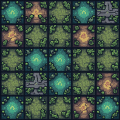 Pixel art dirt tileset	