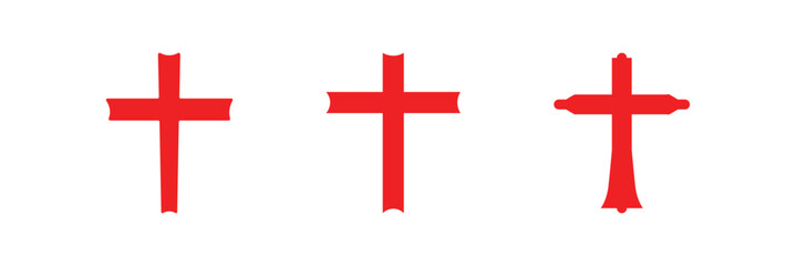 Obraz premium Christian Cross Vector Set Collection
