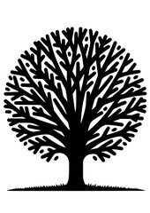 Naklejka premium Tree Svg, Tree Icon, Plant SVG, Leaves SVG, Family Tree SVG, Tree Clipart, Tree Cricut, Tree Cut file, Tree of Life SVG, Tree with branches, Forest SVG, Wood SVG, Tree PNG, JPG
