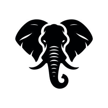 recommend clip art: Black Elephant Head