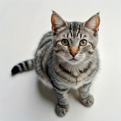 上から見た可愛いサバトラ猫