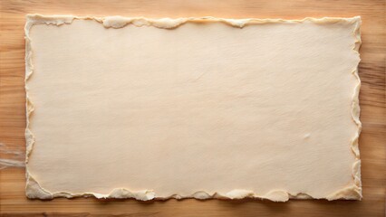 Fototapeta premium Vintage torn-edge paper on rustic wooden background