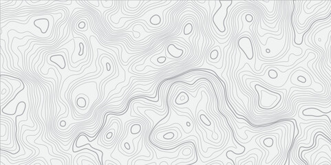 Abstract topographic white and black wave line topo map contour modern design white background. Wavy topography geography design map, texture, line, adventure, mountain, sport vector illustration.
