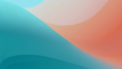 Obraz premium Serene Coral and Teal Abstract: A calming blend of soft coral and teal hues creates a visually soothing and peaceful aesthetic. Perfect for relaxation.