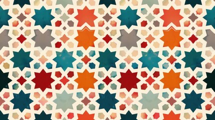 Morocco geometric seamless pattern. Mosaic background. Illustration.