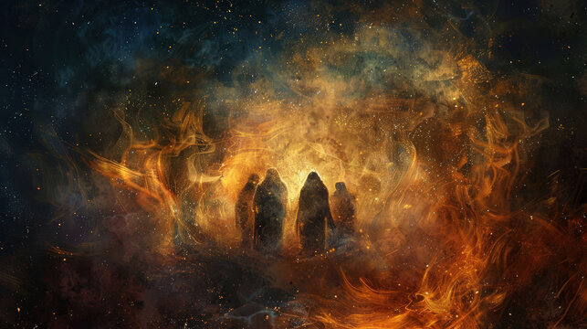 shadrach meshach and abednago in fiery furnace