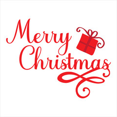 Merry Christmas hand lettering inscription to winter holiday design, calligraphy raster version . isolated on white background. Vector illustration. EPS 10