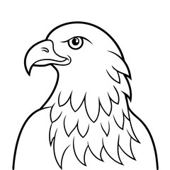 Eagle Head Line Art.

