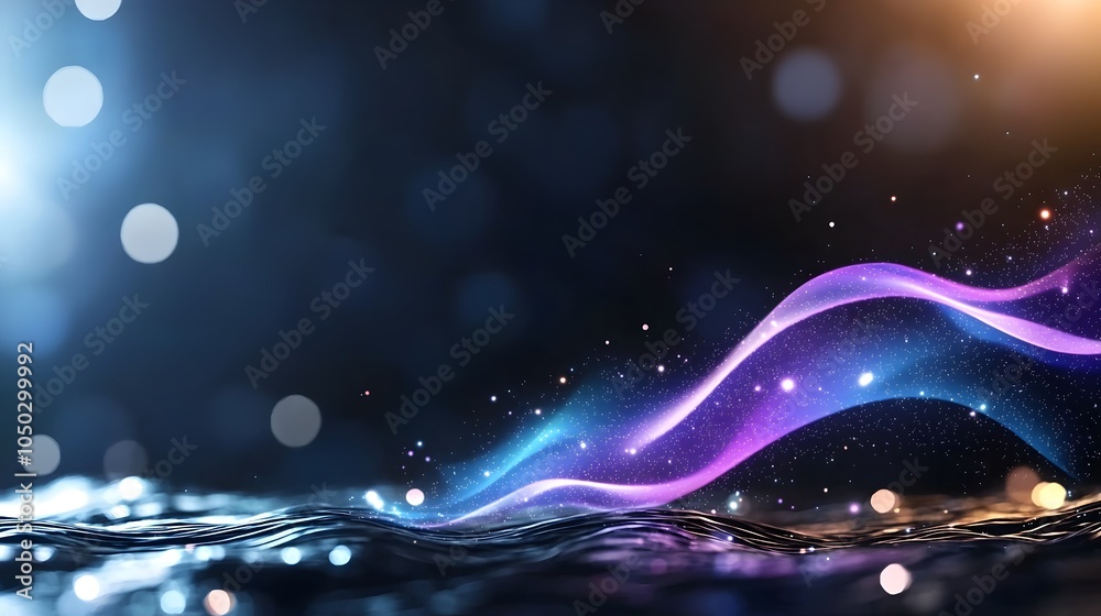 Poster Vibrant Abstract Glowing Shapes in Striking Textured Background for Poster or Banner Design  Dynamic contemporary and visually captivating digital artwork with deep textures and contrasting colors